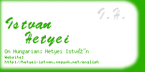 istvan hetyei business card